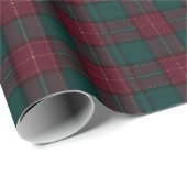Burgundy and Hunter Green Tartan Wrapping Paper ラッピングペーパー (ロールコーナー)
