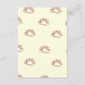 Burgundy and Ivory Arch  Wedding Details Card エンクロージャーカード (裏面)