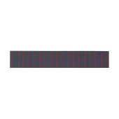 Burgundy and Navy Blue Tartan Plaid Ribbon 招待状ベリーバンド (フラット)