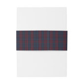 Burgundy and Navy Blue Tartan Plaid Ribbon 招待状ベリーバンド (裏面例)