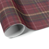 Burgundy and Tan Plaid Tartan Wrapping Paper  ラッピングペーパー (ロールコーナー)
