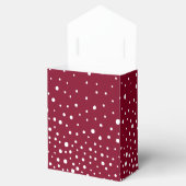 Burgundy and white polka dot pattern wedding fav フェイバーボックス (オープン)