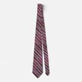 Burgundy and White Striped Tie ネクタイ (正面)