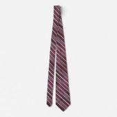 Burgundy and White Striped Tie ネクタイ (裏面)