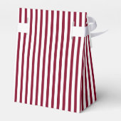 Burgundy and white stripes monogram wedding フェイバーボックス (裏面サイド)
