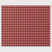 Burgundy Argyle Wrapping Paper ラッピングペーパー (フラット)