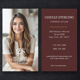 Burgundy Attorney at Law Photo Professional  名刺