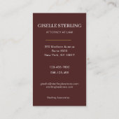 Burgundy Attorney at Law Photo Professional  名刺 (裏面)