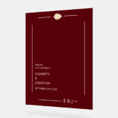 Burgundy Autumn Wedding アクリルサイン (傾斜)