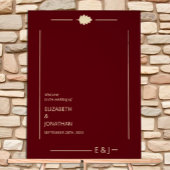 Burgundy Autumn Wedding アクリルサイン