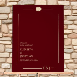 Burgundy Autumn Wedding アクリルサイン