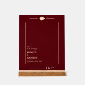 Burgundy Autumn Wedding アクリルサイン (正面)