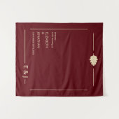 Burgundy Autumn Wedding タペストリー (正面(横))