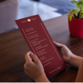 Burgundy Autumn Wedding メニュー