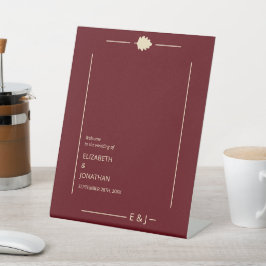 Burgundy Autumn Wedding 台座サイン