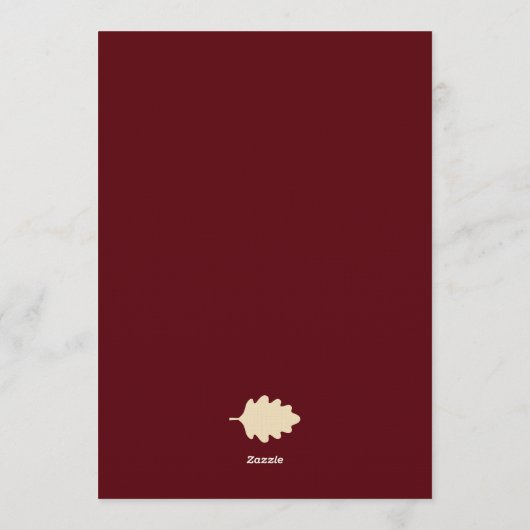 Burgundy Autumn Wedding 招待状 (裏面)