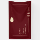 Burgundy Autumn Wedding 横断幕 (縦)