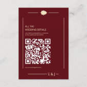 Burgundy Autumn Wedding Details エンクロージャーカード (正面)