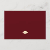 Burgundy Autumn Wedding Reception エンクロージャーカード (裏面)