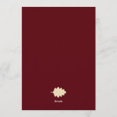 Burgundy Autumn Wedding Reception 招待状 (裏面)