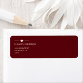 Burgundy Autumn Wedding Return Address Label ラベル (インサイチュ)
