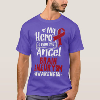 Burgundy Awareness Ribbon Brain Aneurysm  Tシャツ