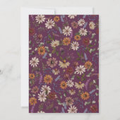 Burgundy Baby Shower 招待状 (裏面)