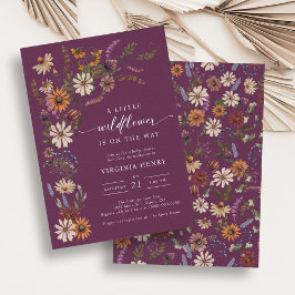 Burgundy Baby Shower 招待状