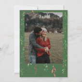 Burgundy Baby Shower Invitationのクリスマスリース 招待状 (裏面)