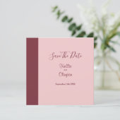 Burgundy Bar Save The Date Invitation セーブザデート (スタンド正面)