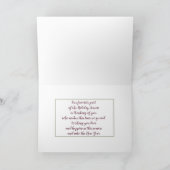 Burgundy Berry & Hollyクリスマスフォト シーズンカード (内部)