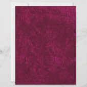 Burgundy Berry Velvet White Wedding Program (裏面)