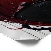 Burgundy Black Abstract Violin ポスター (コーナー)