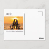 Burgundy Black Wedding Save the Date Photo ポストカード (裏面)