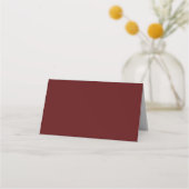 Burgundy Blank Wedding Place Cards プレイスカード (裏面)