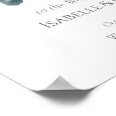 Burgundy & Blush Roses Wedding Welcome ポスター (角)