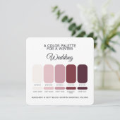 Burgundy Blush Winter Wedding Palette 2026 Card 招待状 (スタンド正面)