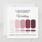 Burgundy Blush Winter Wedding Palette 2026 Card 招待状 (裏面)
