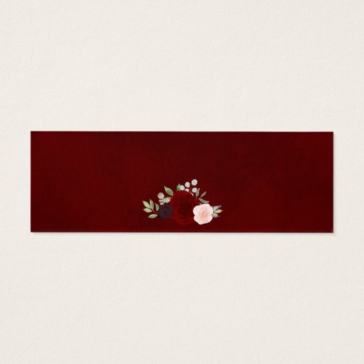 Burgundy Bohoフローラ結婚式RSVPオンラインカード (裏面)