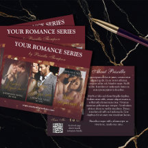 Burgundy Bokeh Romance Book Series Marketing