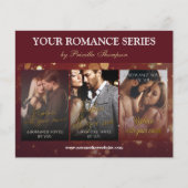 Burgundy Bokeh Romance Book Series Marketing チラシ (正面)