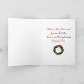 Burgundy Bowビジネスクリスマスカード シーズンカード (内部)