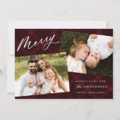 Burgundy Brushed Plaid 3写真 シーズンカード (正面)