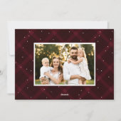 Burgundy Brushed Plaid 3写真 シーズンカード (裏面)