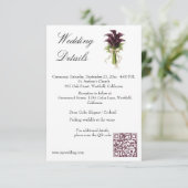 Burgundy Calla Lily Wedding Bouquet Ivory Ribbon  エンクロージャーカード (スタンド正面)