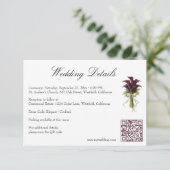 Burgundy Calla Lily Wedding Bouquet Ivory Ribbon  エンクロージャーカード (スタンド正面)