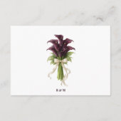 Burgundy Calla Lily Wedding Bouquet Ivory Ribbon  エンクロージャーカード (裏面)