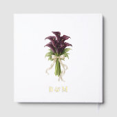 Burgundy Calla Lily Wedding Bouquet Ivory Ribbon  ゲストブック (裏面)