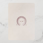 Burgundy Calla Lily Wedding Save The Date 箔招待状 (裏面)