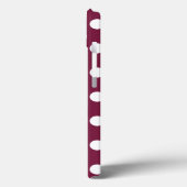 Burgundy Case-Mate iPhoneケースに関する白い水玉模様 iPhoneケース (裏面 / 左)